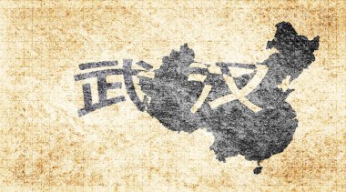 Çin Wuhan Kiremit Tahta Haritası