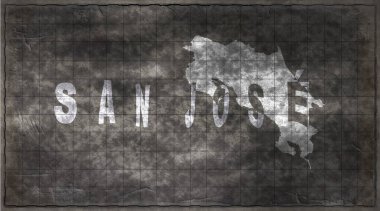 Kosta Rika San Jose Tebeşir Tahta Haritası