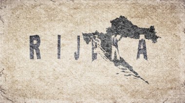 Hırvatistan Rijeka Retro Tipografi Haritası