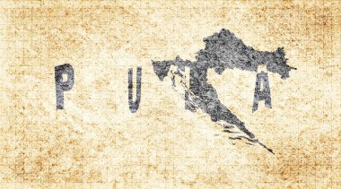 Hırvatistan Pula Çetesi Tipografi Haritası