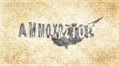 Kıbrıs Famagusta Tebeşir Tahta Tipografi Haritası