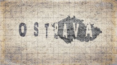 Çek Cumhuriyeti Ostrava Retro Tipografi Haritası