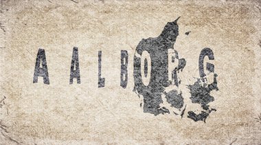 Danimarka Aalborg Retro Tipografi Haritası