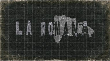 Dominik Cumhuriyeti La Romana Retro Tipografi Haritası