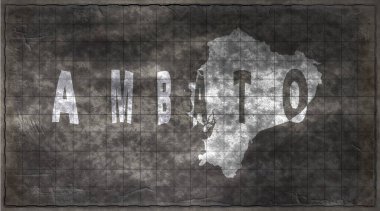 Ekvador Ambato Kiremit Tahta Tipografi Haritası