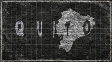 Ekvador Quito Tebeşir Tahta Haritası