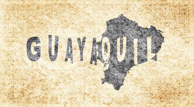 Ekvador Guayaquil Kiremit Tahta Tipografi Haritası