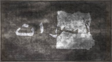 Mısır Aswan Kiremit Tahta Tipografi Haritası