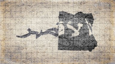 Mısır Luxor Retro Tipografi Haritası