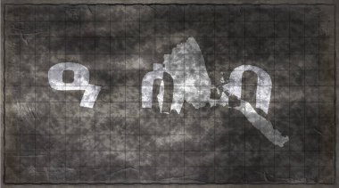 Eritre Assab Chalkboard Typography Haritası