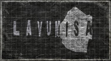 Eswatini Lavumisa Tebeşir Tahta Tipografi Haritası