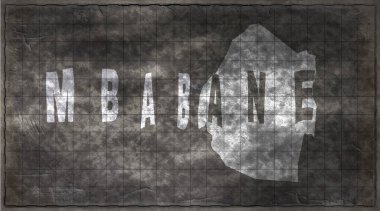 Eswatini Mbabane Tebeşir Tahta Haritası