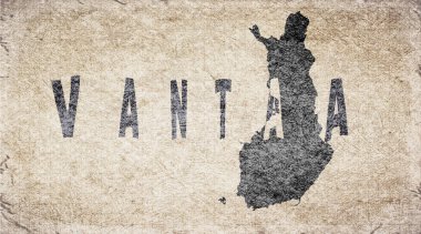 Finlandiya Vantaa Retro Tipografi Haritası