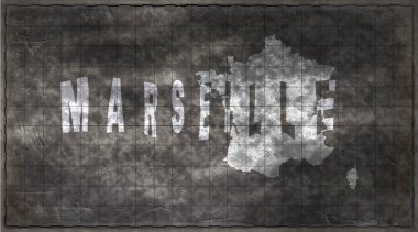 Fransa Marsilya Tebeşir Tahta Haritası