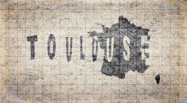 France Toulouse Retro Tipografi Haritası