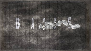 Gambia Basse Tebeşir Tahtası Tipografi Haritası