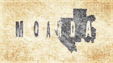 Gabon Moanda Kiremit Tahta Tipografi Haritası