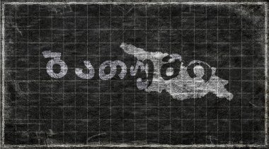 Georgia Batumi Tebeşir Tahta Tipografi Haritası