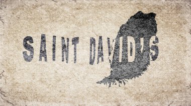 Grenada Saint Davids Retro Tipografi Haritası