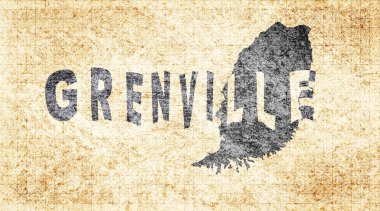 Grenada Grenville Tebeşir Tahta Haritası