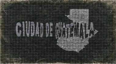 Guatemala Guatemala Şehri Retro Tipografi Haritası
