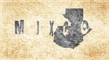 Guatemala Mixco Chalkboard Typography Haritası