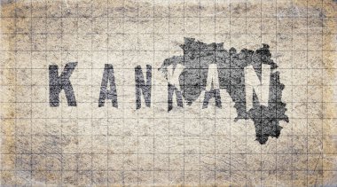 Gine Kankan Retro Tipografi Haritası