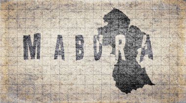 Guyana Mabura Retro Tipografi Haritası