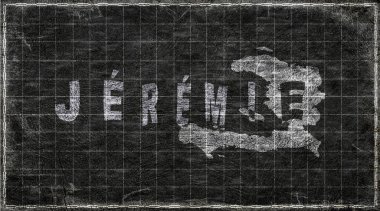 Haiti Jeremie Chalkboard Typography Haritası