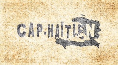 Haiti Cap Haitien Kiremit Tahta Tipografi Haritası