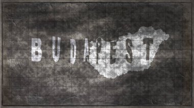 Macaristan Budapeşte Tebeşir Tahta Haritası