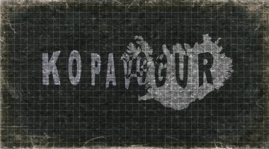İzlanda Kopavogur Retro Tipografi Haritası