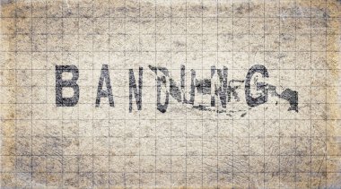 Endonezya Bandung Retro Tipografi Haritası