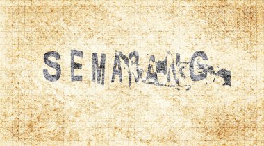 Endonezya Semarang Kiremit Tahta Tipografi Haritası