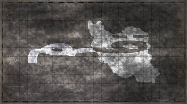 İran Qom Chalkboard Tipografi Haritası