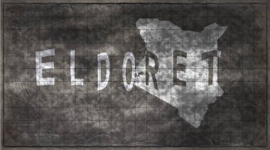 Kenya Eldoret Kiremit Tahta Tipografi Haritası