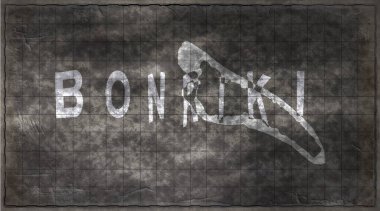 Kiribati Bonriki Kiremit Tahta Tipografi Haritası