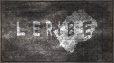 Lesotho Leribe Kiremit Tahta Tipografi Haritası