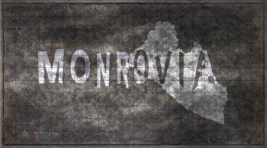 Liberya Monrovia Tebeşir Tahta Tipografi Haritası