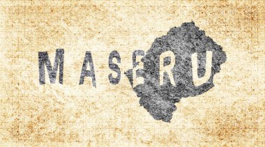 Lesotho Maseru Kiremit Tahta Tipografi Haritası