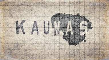 Litvanya Kaunas Retro Tipografi Haritası