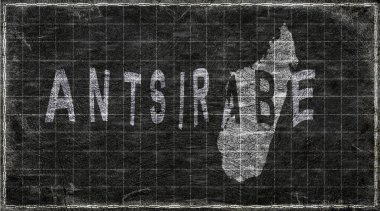 Madagaskar Antsirabe Kiremit Tahta Tipografi Haritası