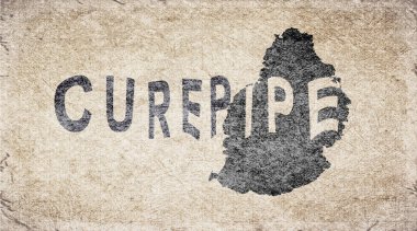 Mauritius Curepipe Retro Tipografi Haritası