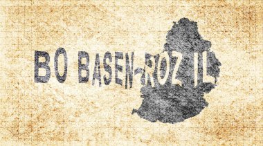 Mauritius Beau Bassin Rose Hill Kiremit Tahta Haritası