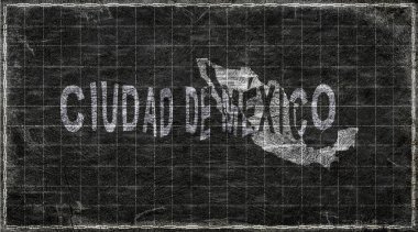 Mexico City Kiremit Tahta Tipografi Haritası