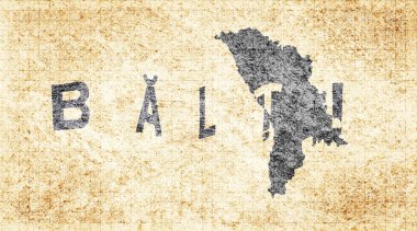 Moldova Balti Tebeşir Tahta Tipografi Haritası