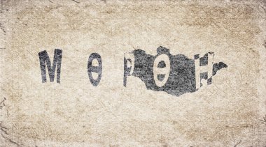 Moğolistan Murun Retro Tipografi Haritası