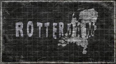 Hollanda Rotterdam Kiremit Tahta Tipografi Haritası