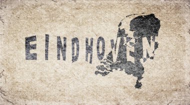 Hollanda Eindhoven Retro Tipografi Haritası