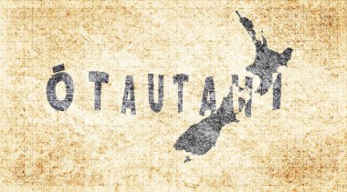 Yeni Zelanda Christchurch Tebeşir Tahta Haritası